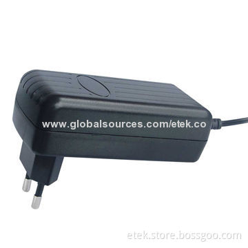 Cheap 25W EU AC/DC Switching Power Adapter with CE/GS/KC Mark, Output Voltage of 3-48V and Current